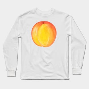 Peach  ~ Watercolor Fruit Painting Long Sleeve T-Shirt